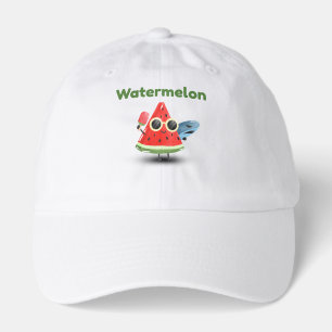 Cute Watermelon Summer Beach Character Art Hat