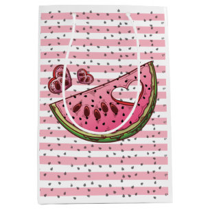 Cute Watermelon Theme Birthday Party Favor Medium Gift Bag