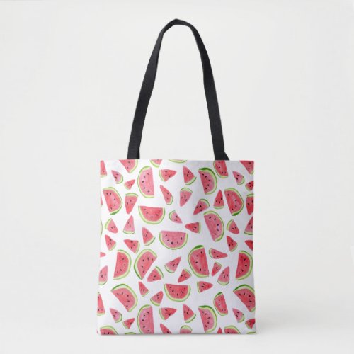 Cute watermelon tote bag _ hand painted pattern