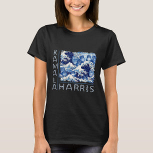 Cute Wave Of Blue Cats For Kamala Harris Funny  T-Shirt