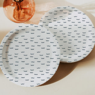 Cute Wave Pattern Birthday Paper Plate
