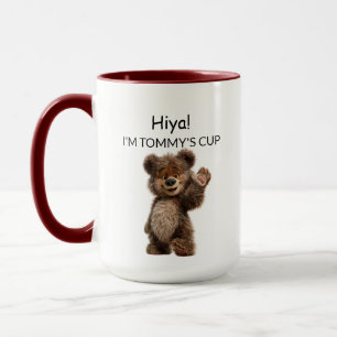 Cute Waving Bear Mug