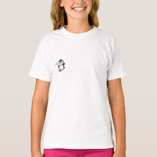 Cute Waving Bowtie Penguin Kids T-Shirt