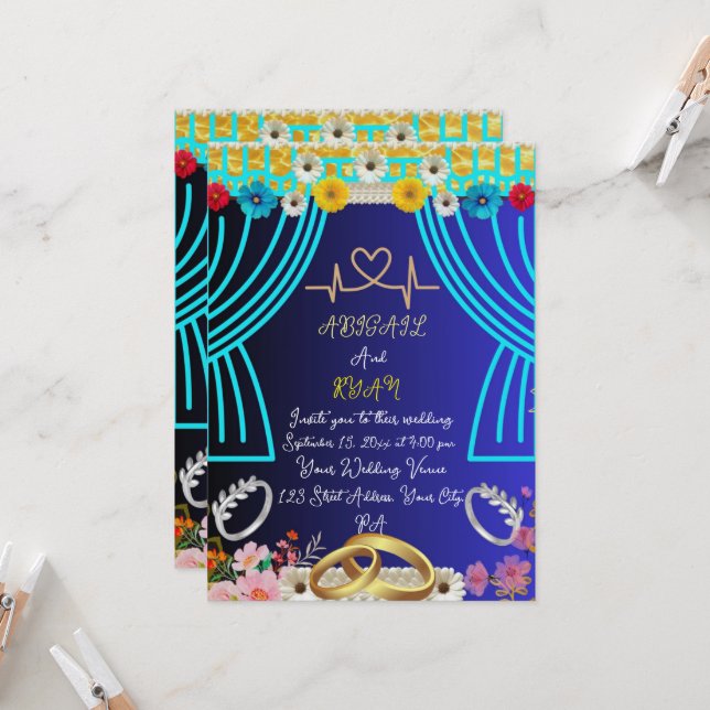 Cute Wdding Invitation (Front/Back In Situ)