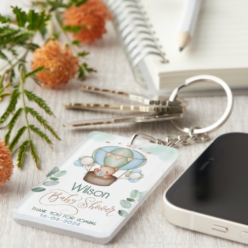 cute we can bearly wait baby shower guest favor keychain