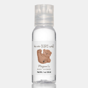 Cute We Can Bearly Wait Baby Shower Hand Sanitizer