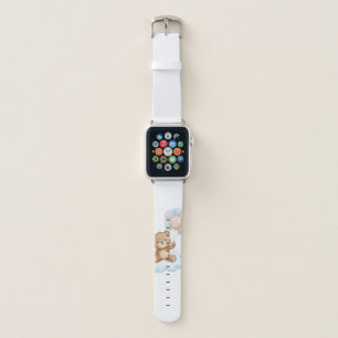 Cute We Can Bearly Wait Teddy Bear Baby Shower Apple Watch Band