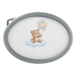 Cute We Can Bearly Wait Teddy Bear Baby Shower Belt Buckle