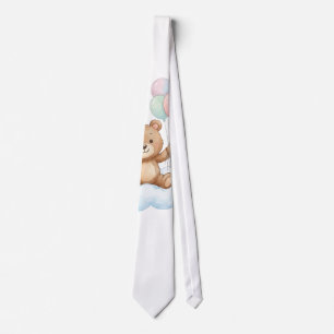 Cute We Can Bearly Wait Teddy Bear Baby Shower Neck Tie