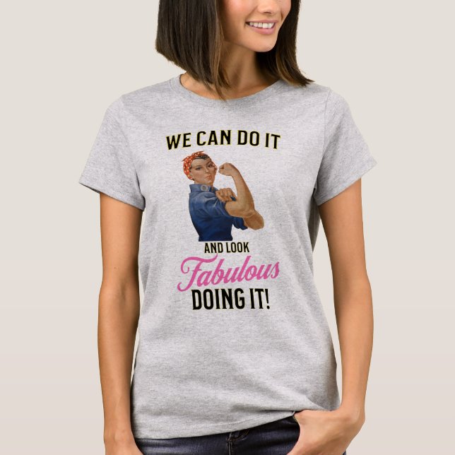 Cute We Can Do It Rosie The Riveter  T-Shirt (Front)