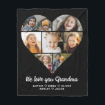 Cute We love you Grandma photo collage Fleece Blanket<br><div class="desc">The Grandma 8-Photo Personalized Custom Text Gift Fleece Blanket is a heartwarming and unique way to show Grandma your love. Featuring a collage of eight cherished family photos, this blanket is personalized with custom text to create a one-of-a-kind keepsake. Made from soft, cozy fleece, it provides both warmth and a...</div>