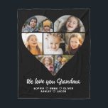 Cute We love you Grandma photo collage Fleece Blanket<br><div class="desc">The Grandma 8-Photo Personalized Custom Text Gift Fleece Blanket is a heartwarming and unique way to show Grandma your love. Featuring a collage of eight cherished family photos, this blanket is personalized with custom text to create a one-of-a-kind keepsake. Made from soft, cozy fleece, it provides both warmth and a...</div>