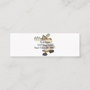 Cute Wearing 3D Glasses   choose background color Mini Business Card
