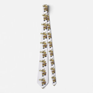 Cute Wearing 3D Glasses   choose background color Neck Tie