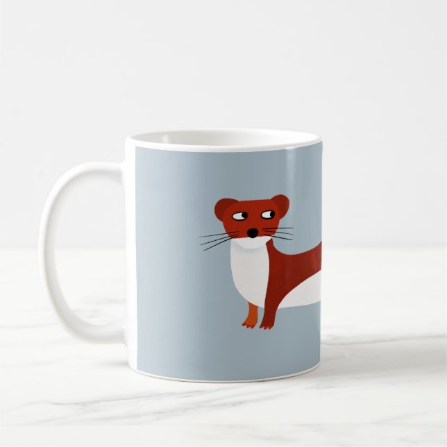 Cute Weasel Coffee Mug (Left)