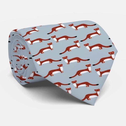 Cute Weasel Pattern Neck Tie