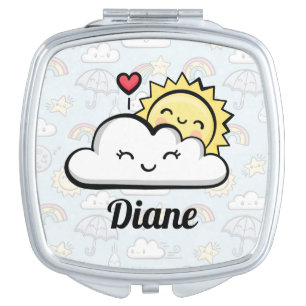 Cute Weather Compact Mirror