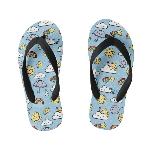 Cute Weather Kid's Flip Flops (Footbed)