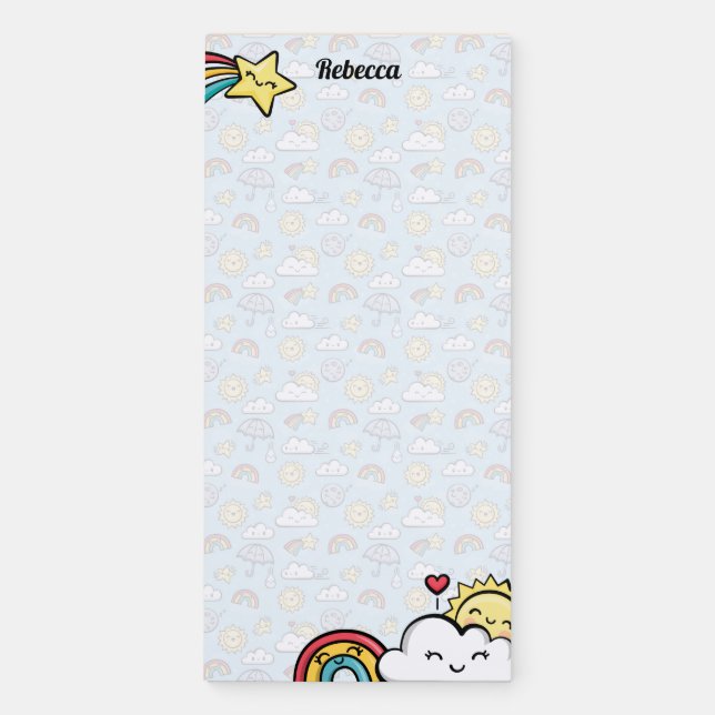 Cute Weather Magnetic Notepad (Front)
