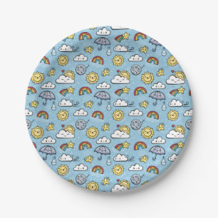 Cute Weather Paper Plates