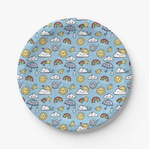 Cute Weather Paper Plates