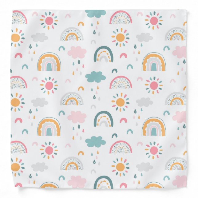 Cute Weather Pattern Bandana (Front)