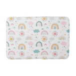 Cute Weather Pattern Bath Mat