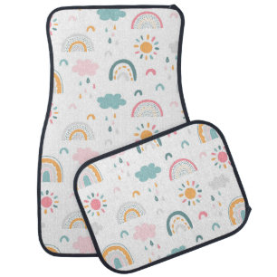 Cute Weather Pattern Car Floor Mat