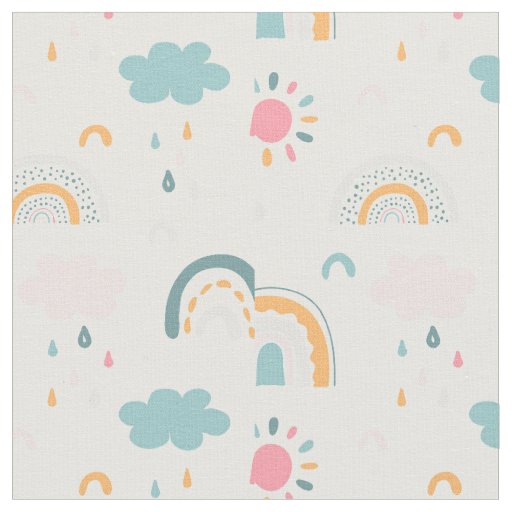 Cute Weather Pattern Fabric