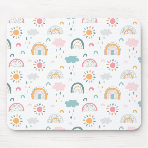 Cute Weather Pattern Mouse Pad