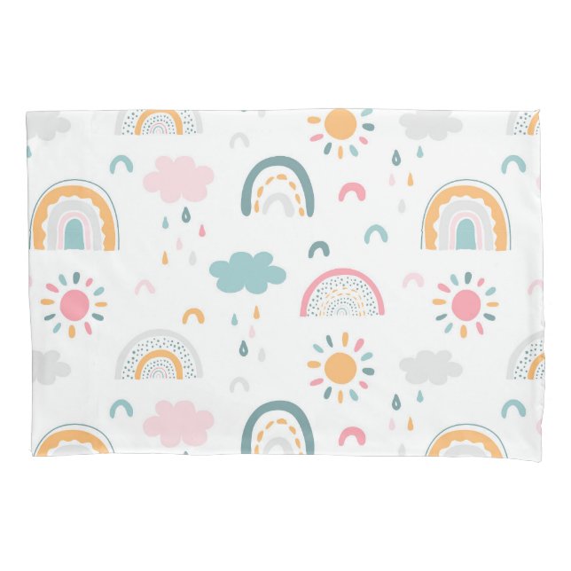 Cute Weather Pattern Pillow Case (Front)