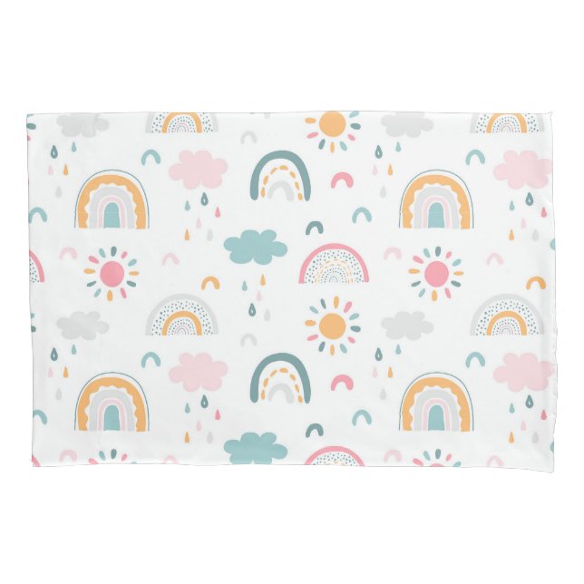 Cute Weather Pattern Pillow Case (Front)