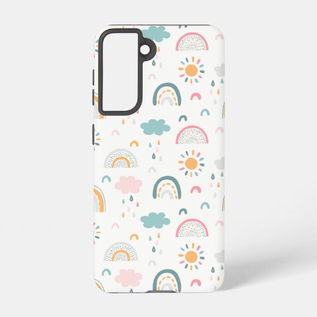 Cute Weather Pattern Samsung Galaxy Case (Back)