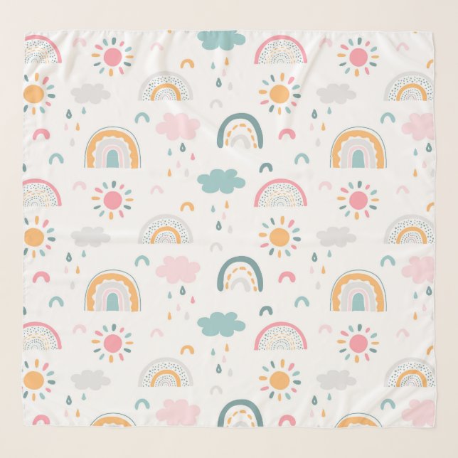 Cute Weather Pattern Scarf (Front)