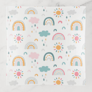 Cute Weather Pattern Trinket Tray
