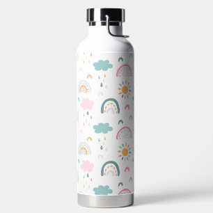 Cute Weather Pattern Water Bottle