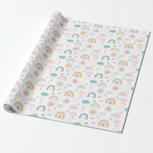 Cute Weather Pattern Wrapping Paper