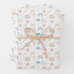 Cute Weather Pattern Wrapping Paper Sheets