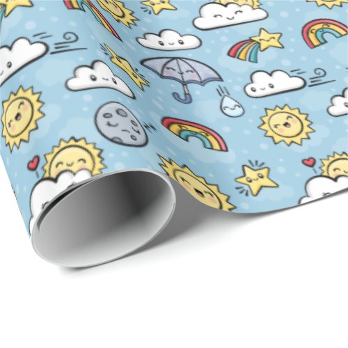 Cute Weather Wrapping Paper
