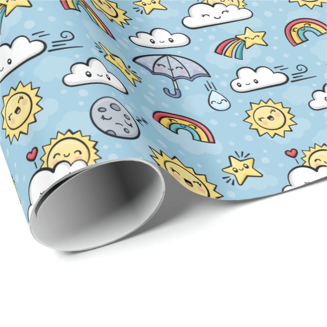 Cute Weather Wrapping Paper (Roll Corner)