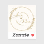 Cute Wedding Card Sticker<br><div class="desc">This thank you card featuring a Wedding Sticker captures the essence of a special day,  making it a meaningful way to express gratitude while commemorating cherished memories.</div>