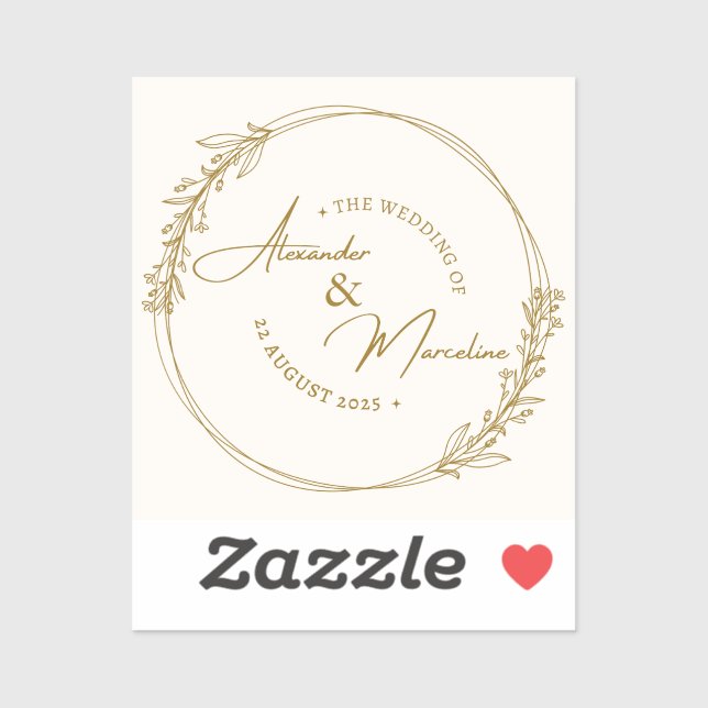 Cute Wedding Card Sticker (Sheet)