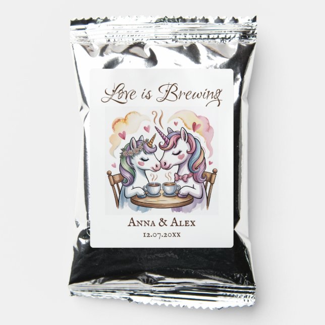 Cute Wedding Coffee Drink Mix (Front)