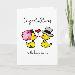 cute wedding congratulations card