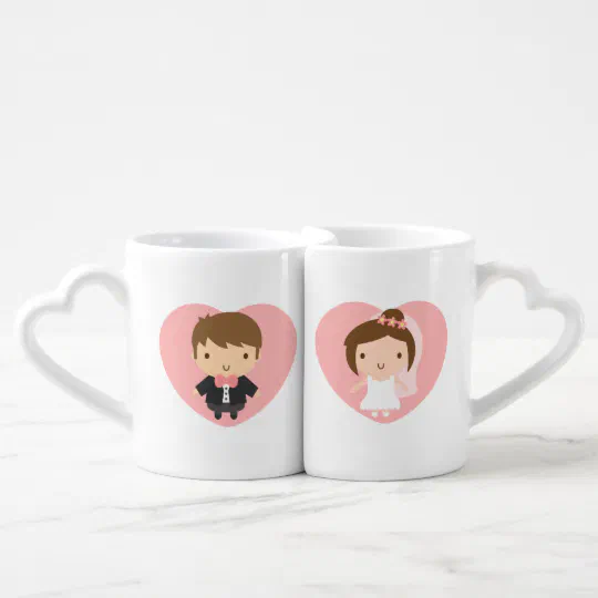 Ceramic Couple Mug Personalised Starfish Stylish Wedding Marriage Gift Present 