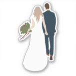 Cute Wedding Custom-Cut Vinyl Stickers<br><div class="desc">A cute vinyl sticker,  a great wedding favor!</div>