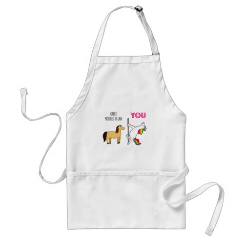 Cute Wedding Favor For Mother_In_LawFunny Unicorn Adult Apron