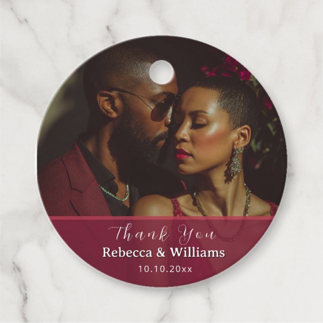 Cute wedding favor tags (Front)