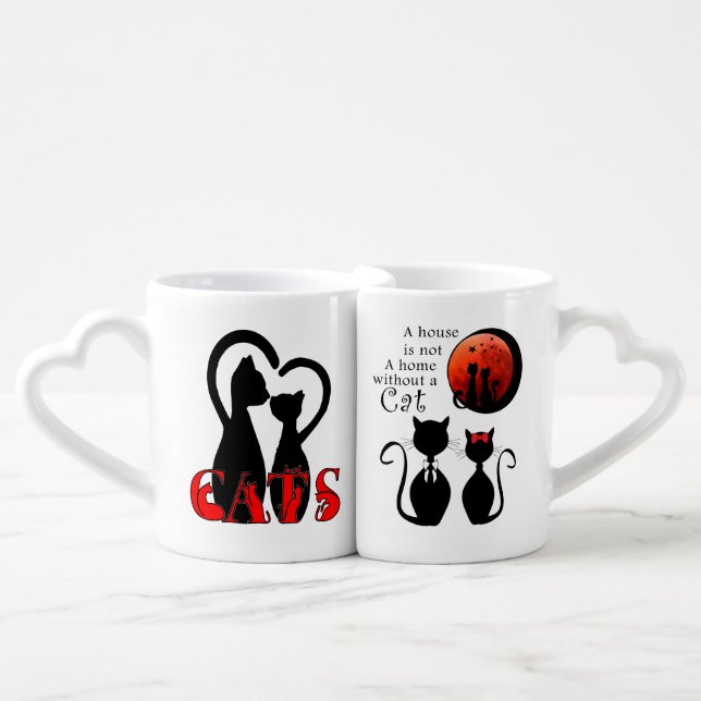 Cute Wedding Gift for a Couple Coffee Mug Set (Front Nesting)