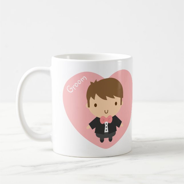 Cute Wedding Groom Boy in Tuxedo For Him Coffee Mug (Left)